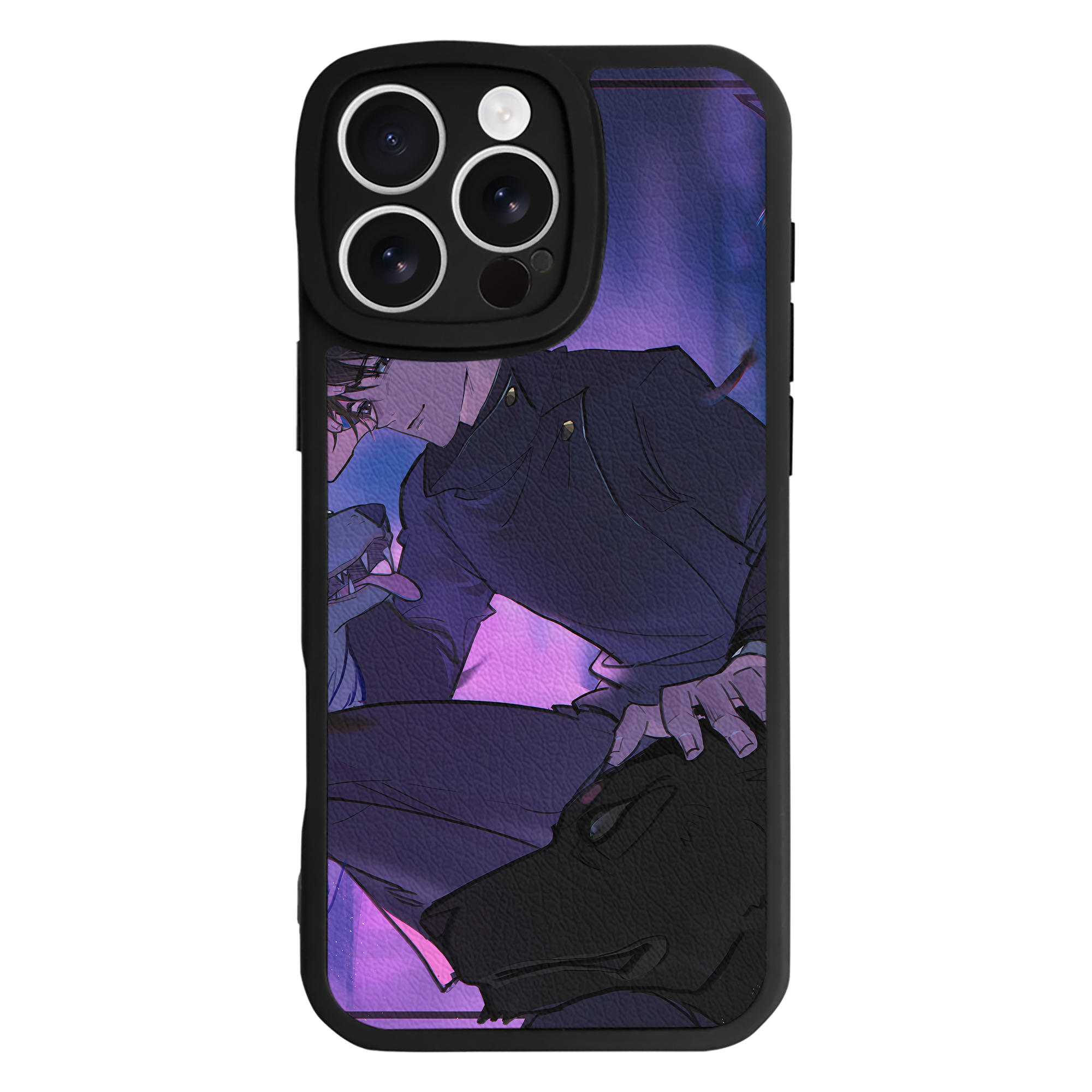 （画像用） 呪術廻戦 Jujutsu Kaisen 【iPhone 16シリーズ対応】シリコンスマホケース（レザー調） 材質：シリコン